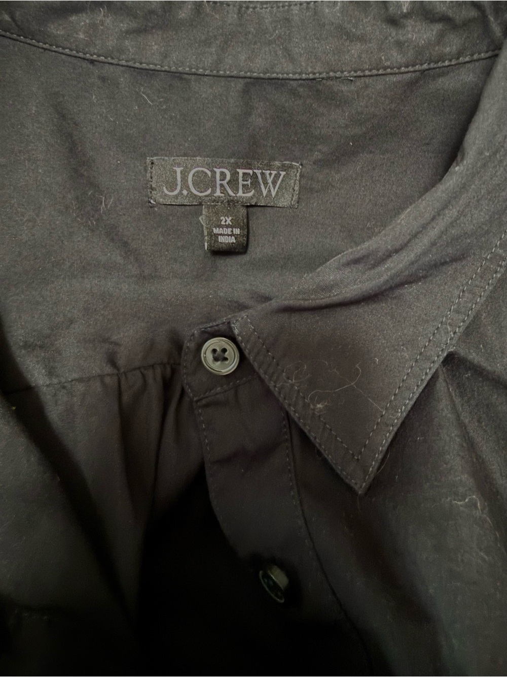 J. Crew Amelia maxi shirt-dress in back cotton poplin 2X - Picture 8 of 10